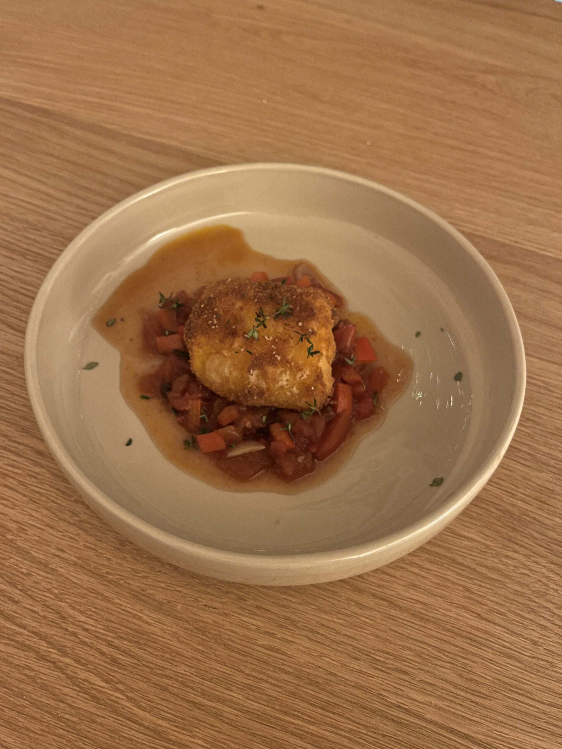 Gebackener Kürbis mit Tomatensauce